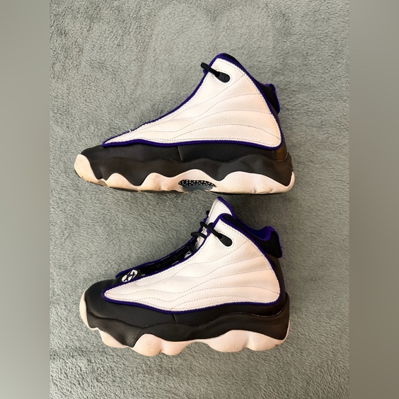 Jordan Other - Jordan Kids Black and White Sneakers with Purple Accents